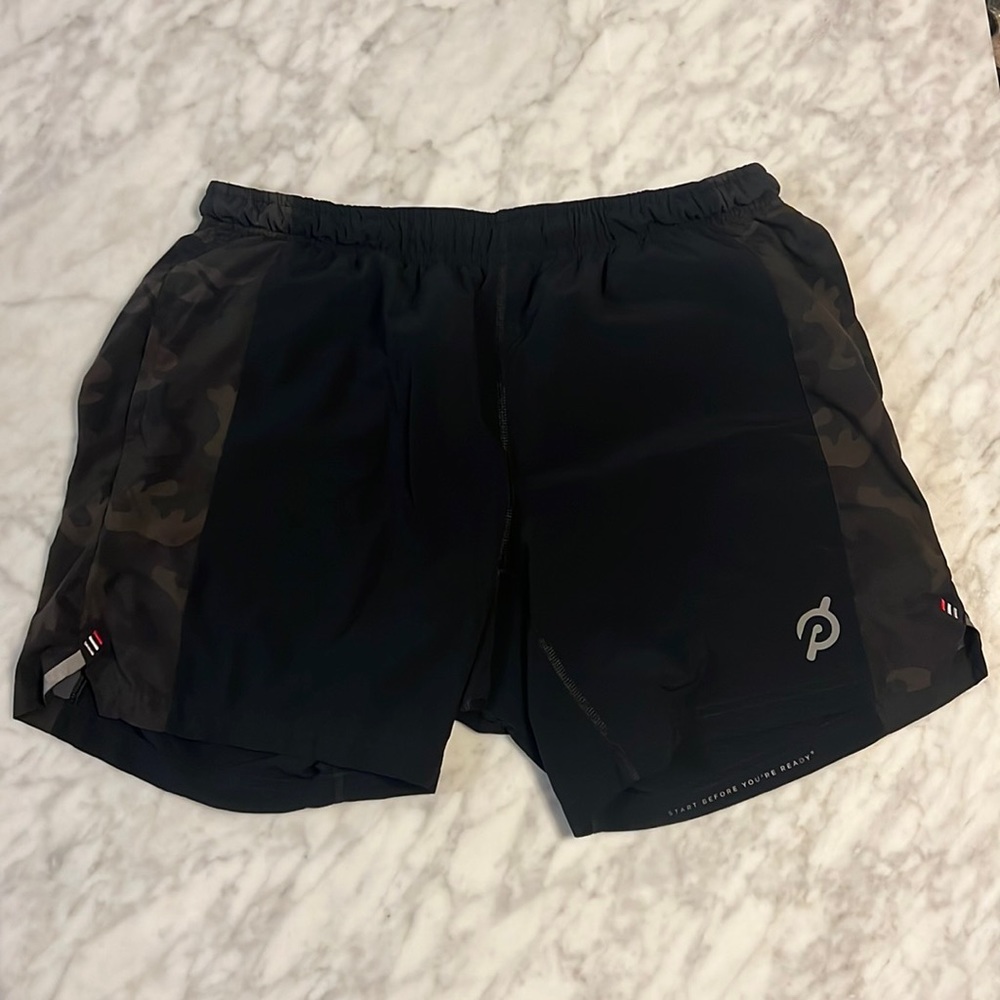 Fourlaps x Peloton Lined men’s shorts black with army camo size Large